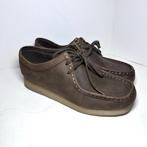 Clark's Women's Padmora Wallabee Ankle Boots 9M Brown Beeswax Leather Crepe Sole